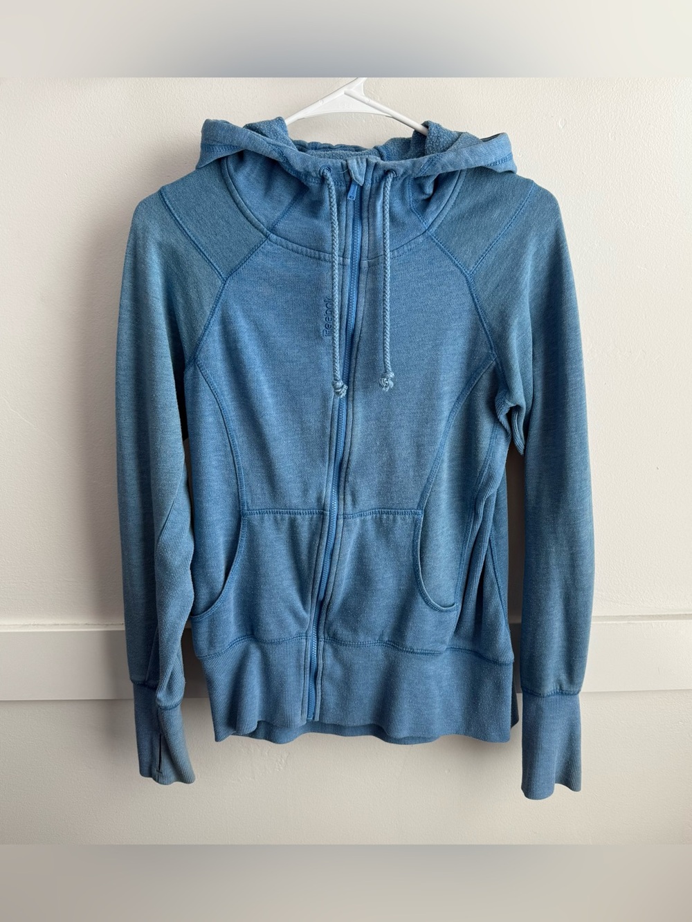 REEBOK Sky Blue Full Zip Hooded Jacket